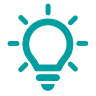 Lightbulb icon teal