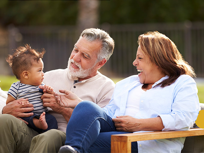 Grandparents with baby